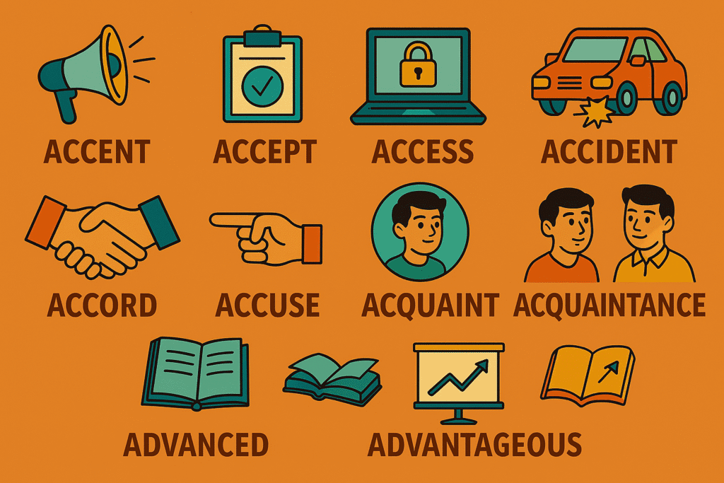 Synonyms with word A