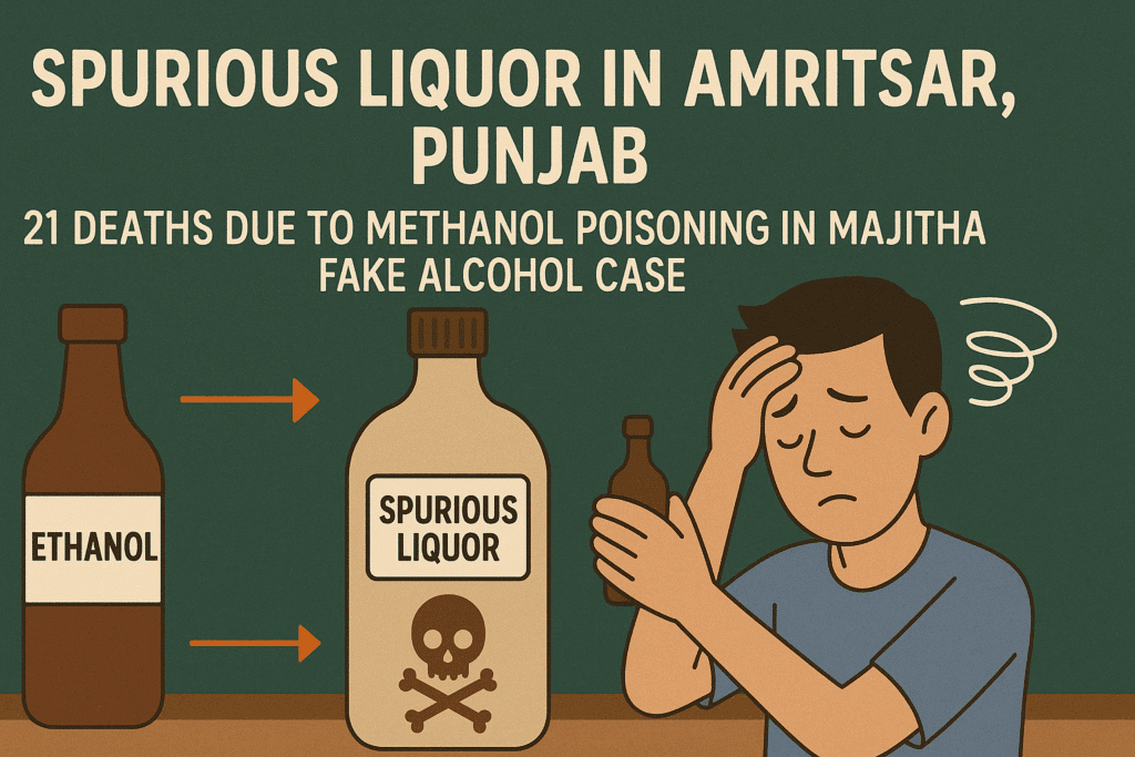 Spurious Liquor in Amritsar, Punjab 21 Deaths Due to Methanol Poisoning in Majitha Fake Alcohol Case