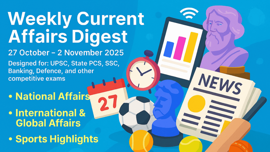 Current Affairs from 27 October to 2 November