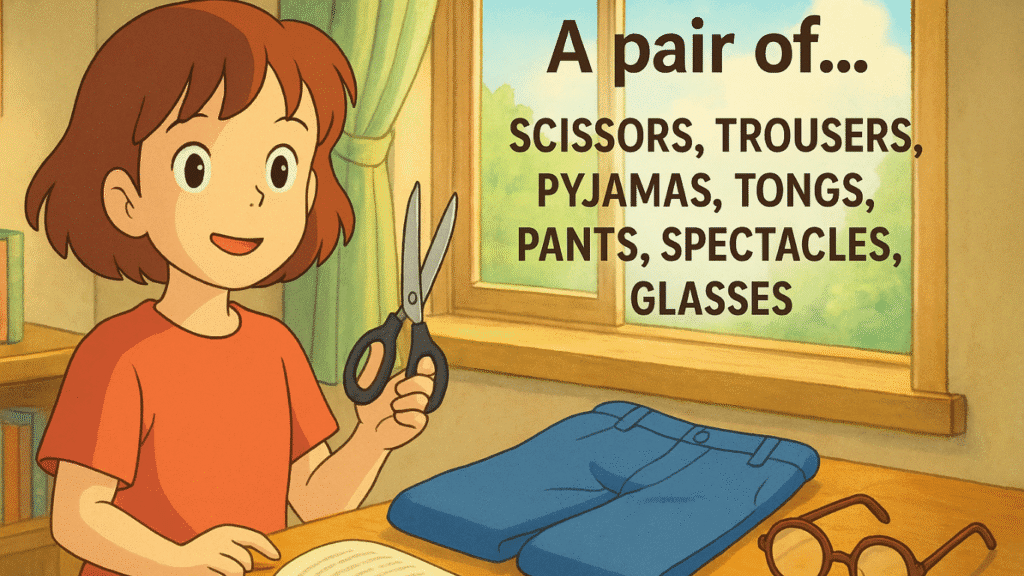 Grammar Rule Scissors, Trousers, Pyjamas, Tongs, Pants, Spectacles, Glasses