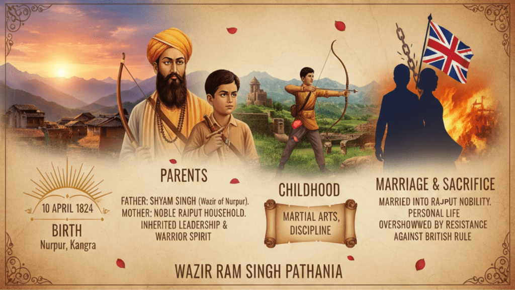 Wazir Ram Singh Pathania birth Parents and Marriage